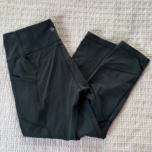 Lululemon 23’ Dark Green Leggings with side pockets 12